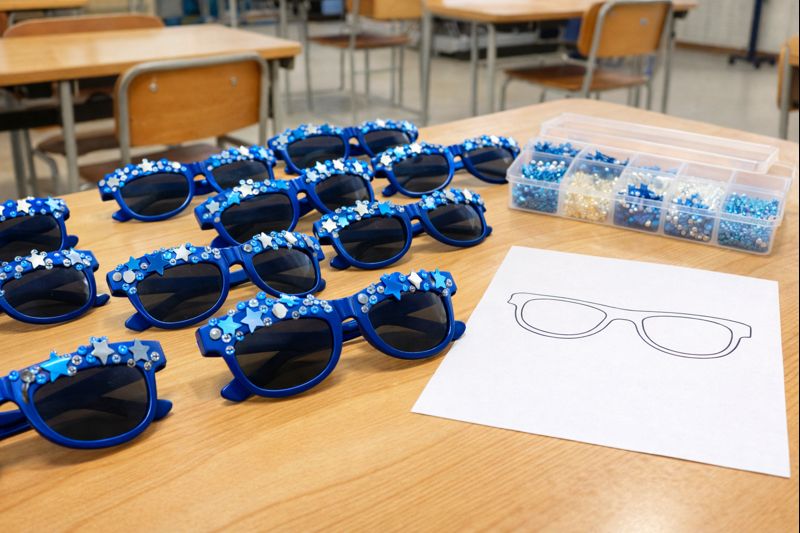 友だち・クラスで揃えるサングラスデコの統一ルールと量産のイメージ
