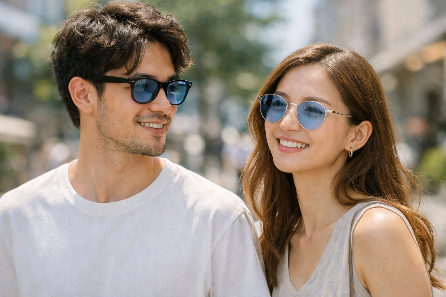 ブルーレンズサングラス 芸能人の着用例と人気モデルをまとめたイメージ