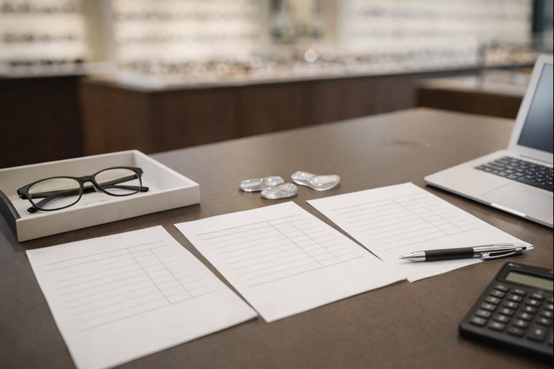 一番安く買う手順 店頭での見積もりと比較のやり方: 店頭で見積もりを取り比較している机上シーンのイメージ