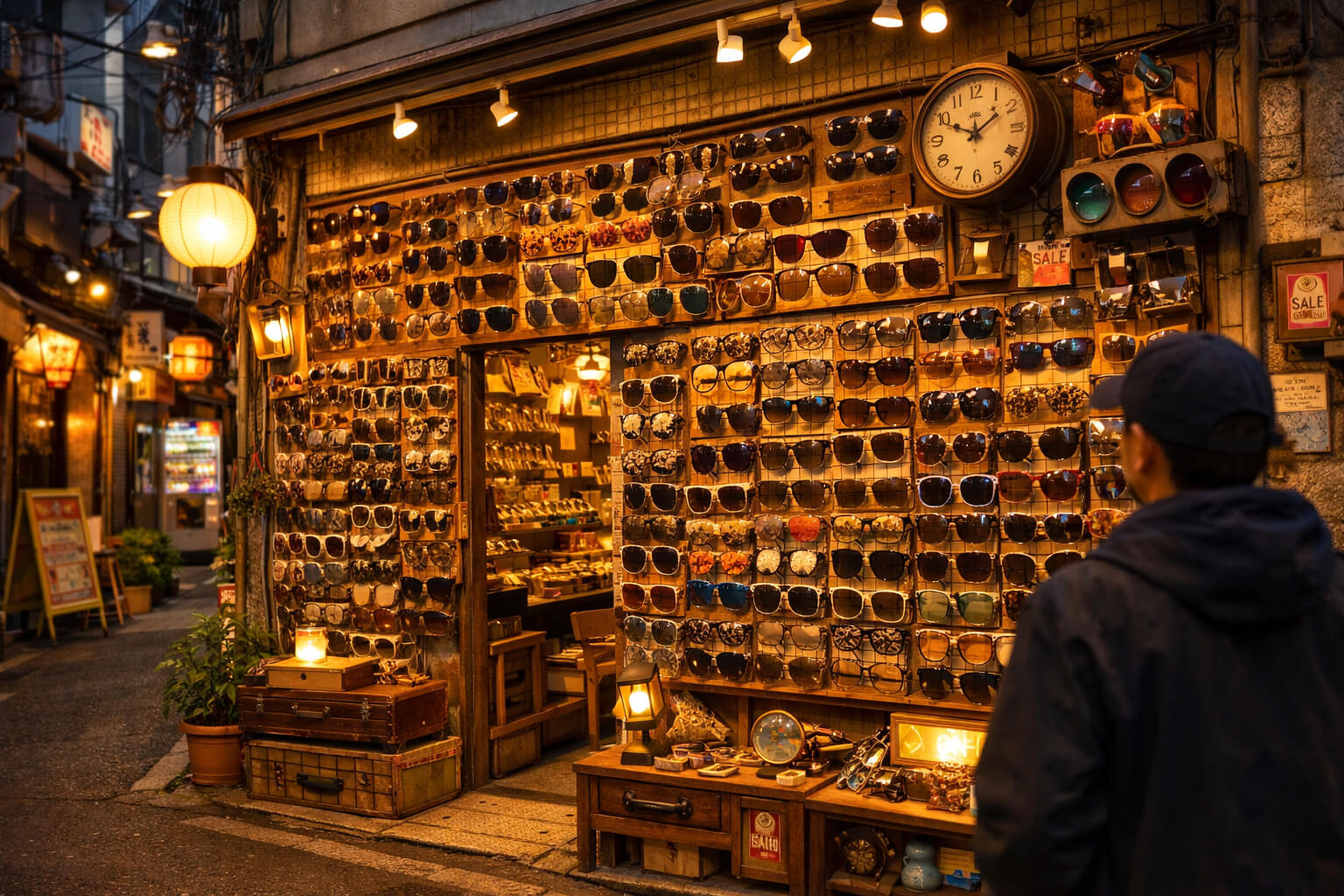 老眼めがね博物館が博物館のように眼鏡が多数展示された空間イメージ