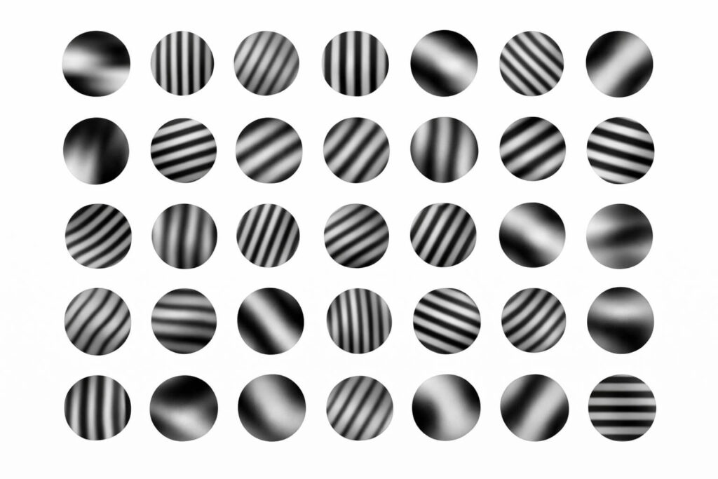 ガボール・アイで使われる白黒の縞模様の例