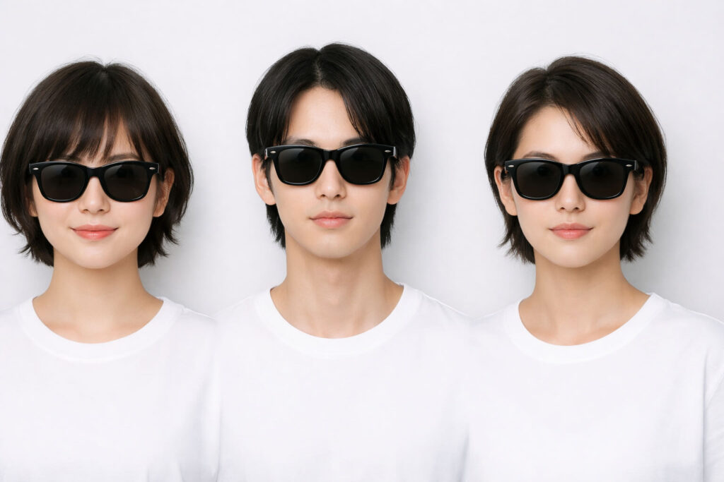 顔型別にウェイファーラーを似合わせる選び方がわかる比較イメージ