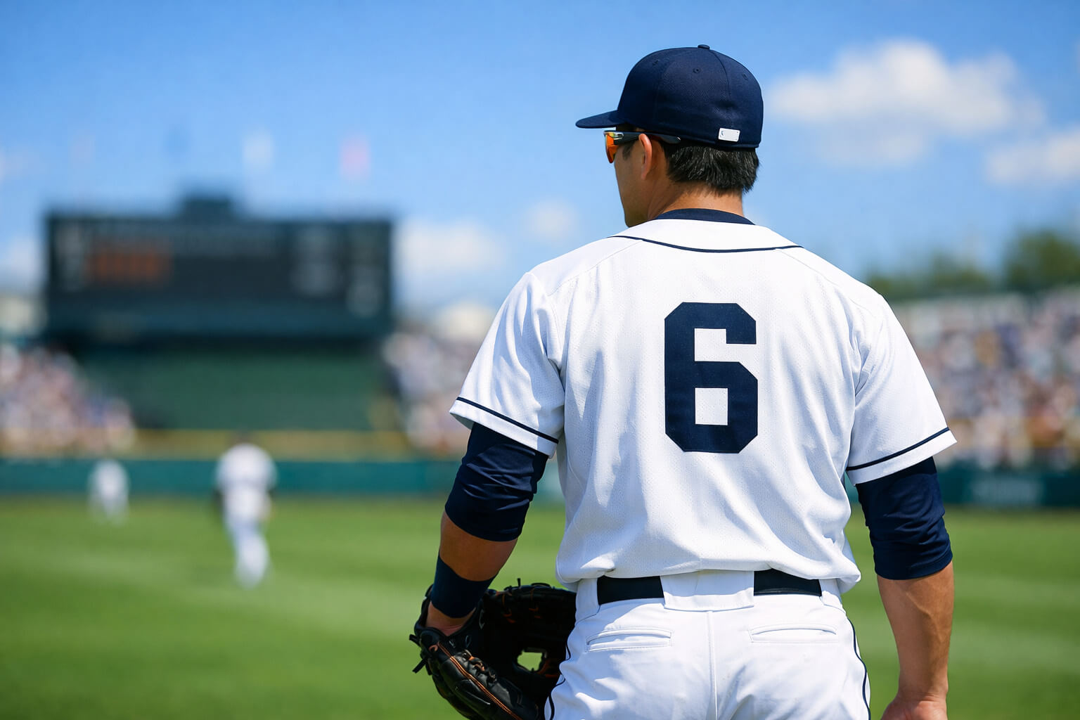 サングラスを着用してデーゲームに臨むプロ野球選手のイメージ