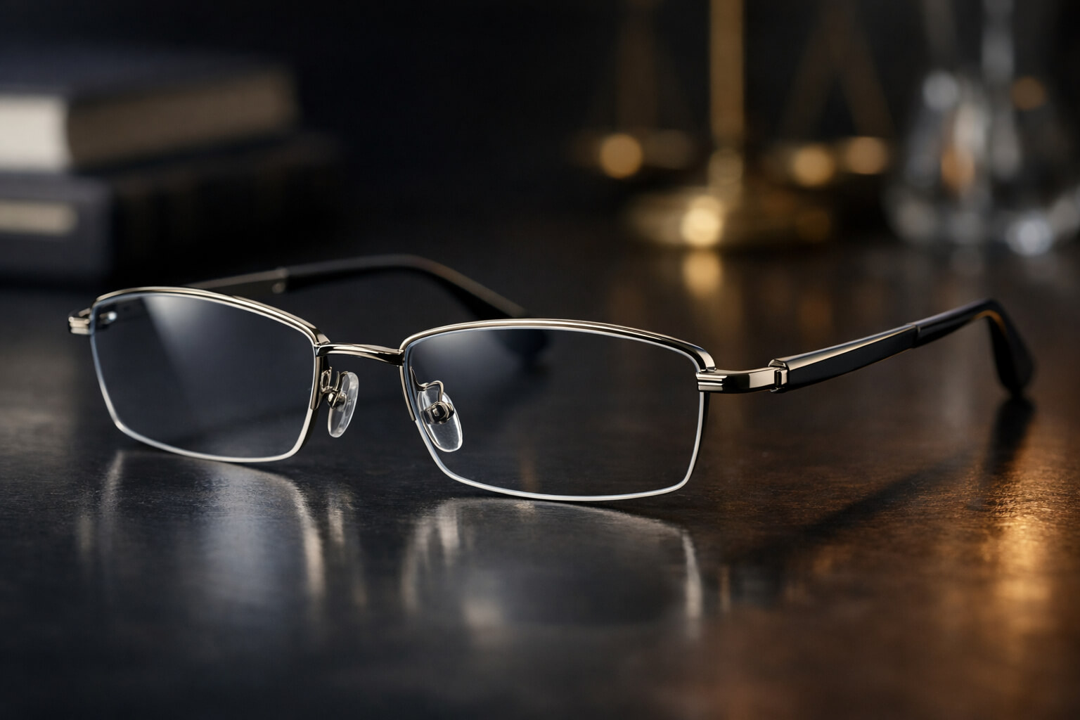 福山雅治系（湯川学）の端正で上品な印象を演出するメタルフレーム