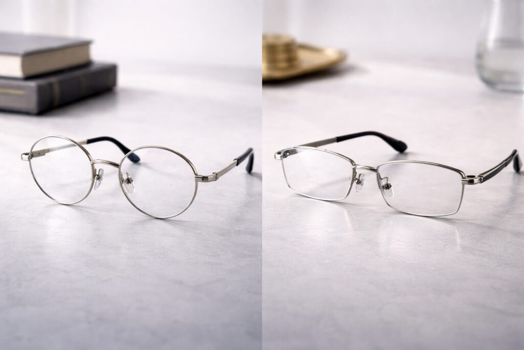 ゲルノット リンドナーのラウンド系と端正なメタル系モデルの比較