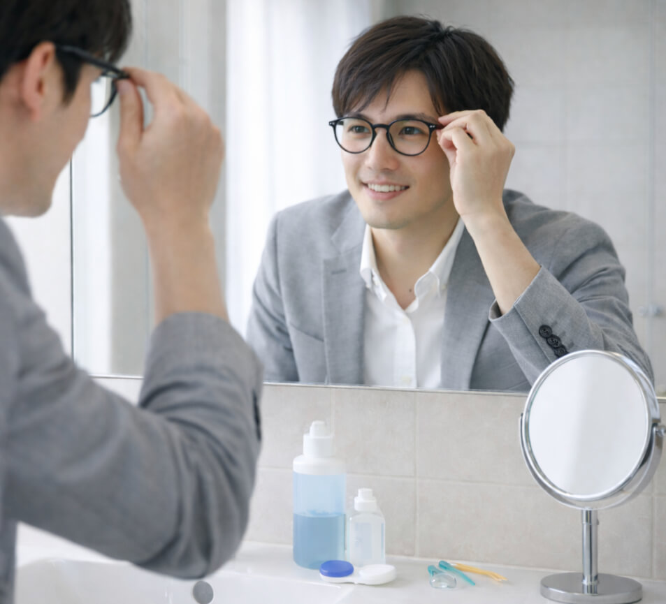 伊達メガネとコンタクト併用のメリット・注意点