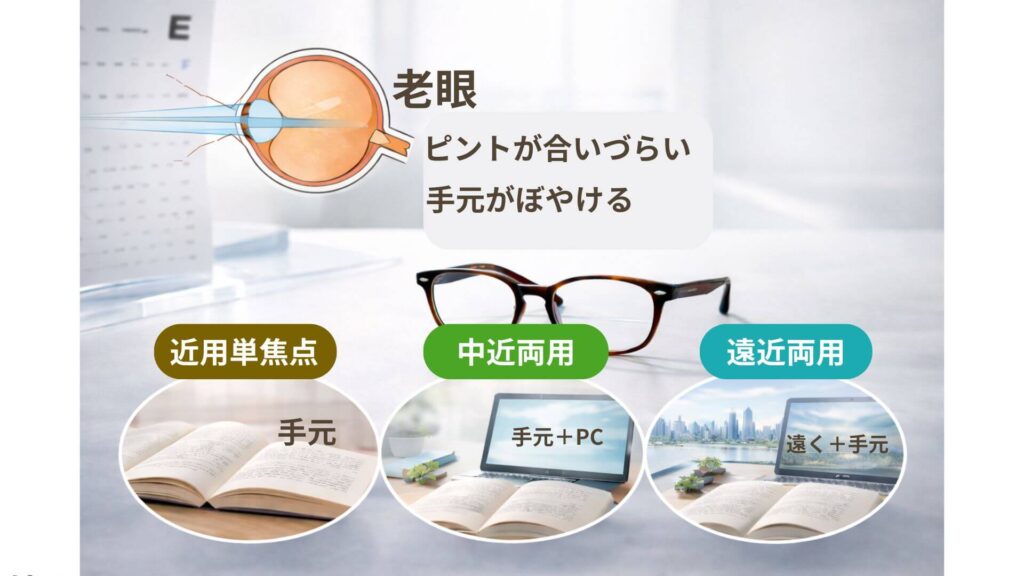 老眼鏡選びの前に知りたい視力の基本知識