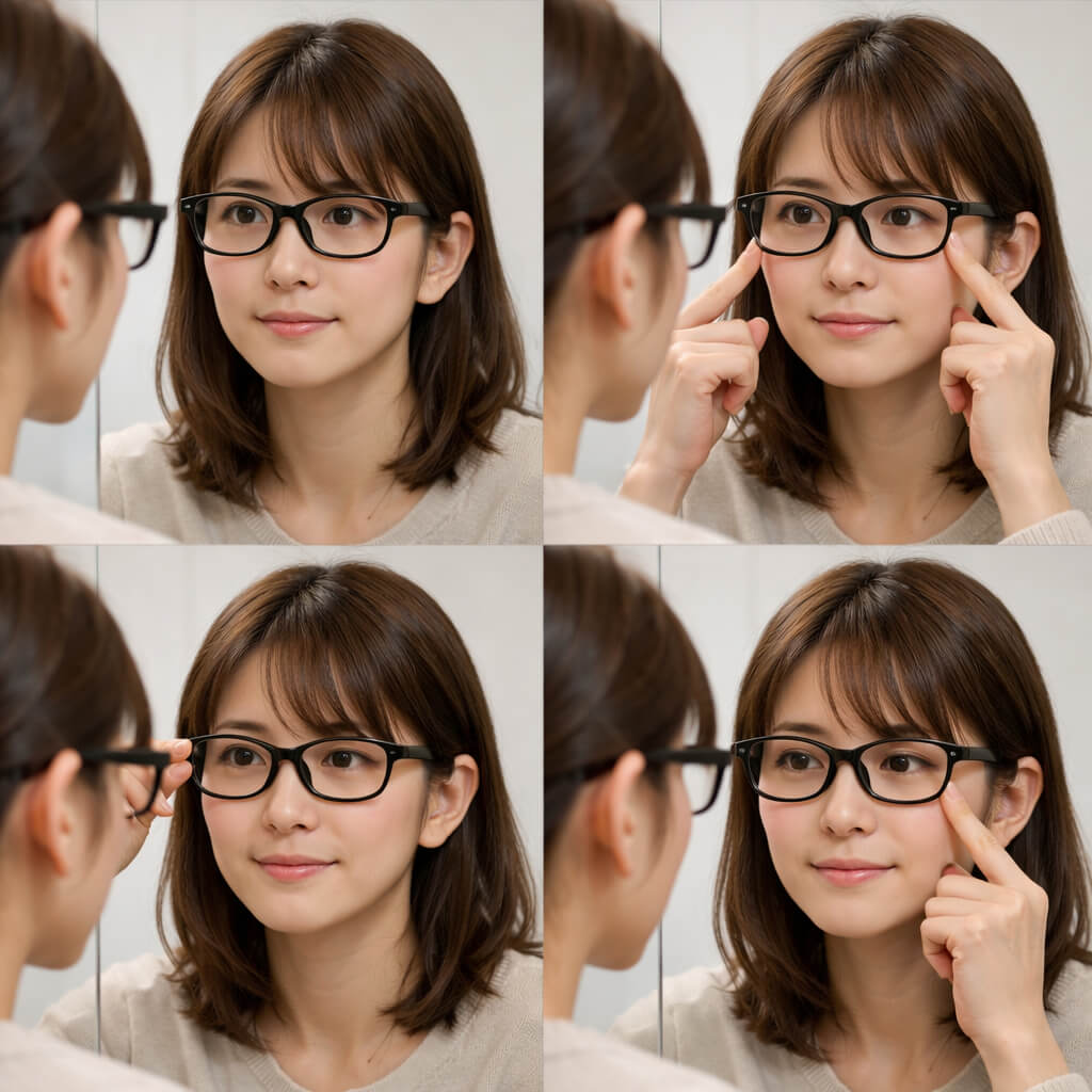 30秒でできるセルフ診断（鏡と指でチェック）：鏡と指で行う簡単な頬当たりセルフ診断